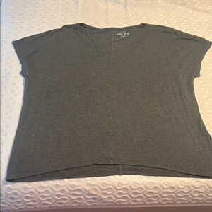 LOFT Charcoal Short Sleeve Tee